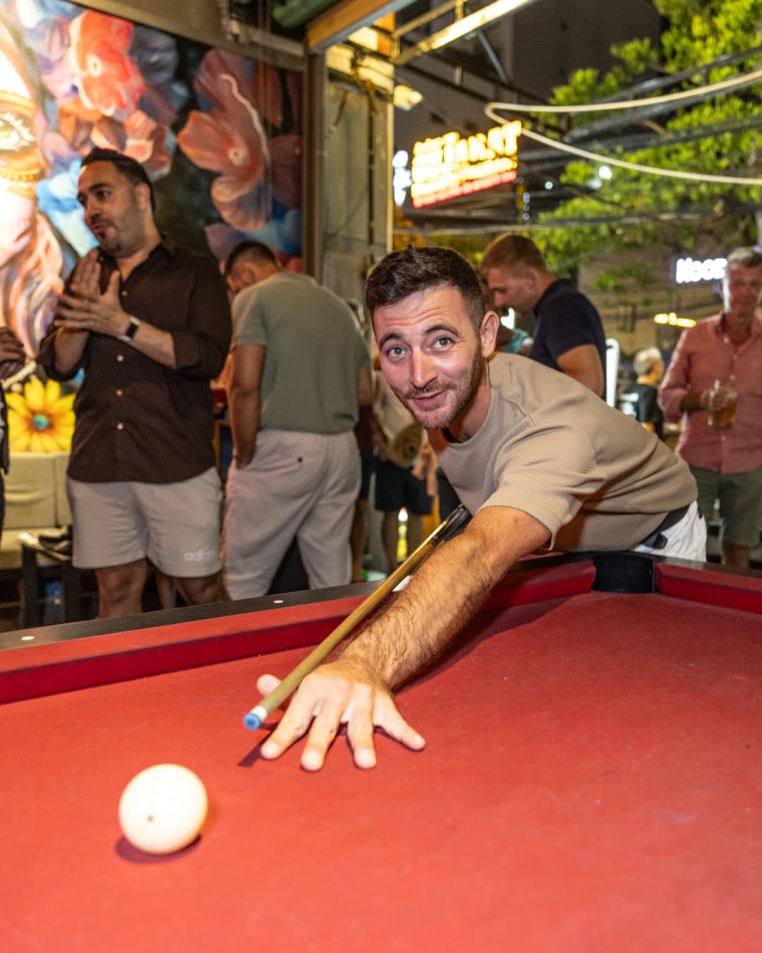 Pool table action